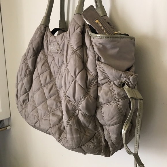 Kate Spade- gray Quilted Nylon Stevie Baby Bag - Picture 2 of 6